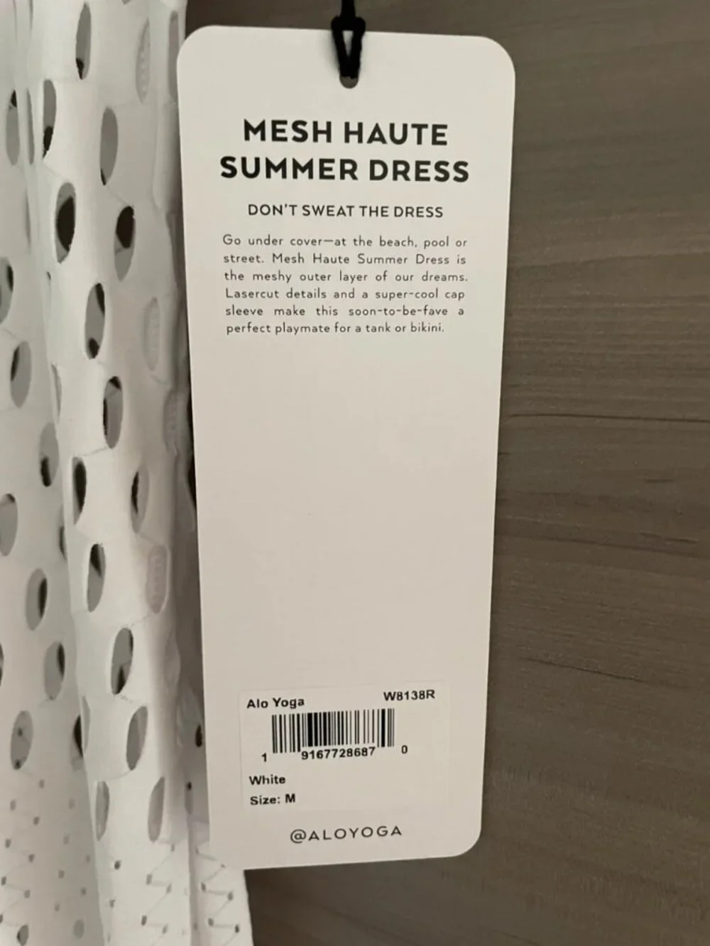 Alo Yoga Mesh Haute Summer Dress White Size M
